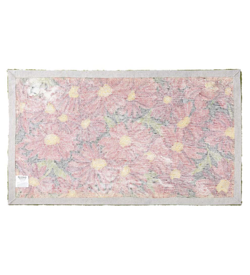 Plow & Hearth Home Accents Indoor Living Indoor/Outdoor Chrysanthemum Hooked Accent Rug