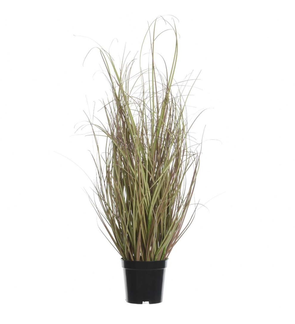 Plow & Hearth Home Accents Indoor Living Indoor/Outdoor Faux Sea Grass Potted Plant
