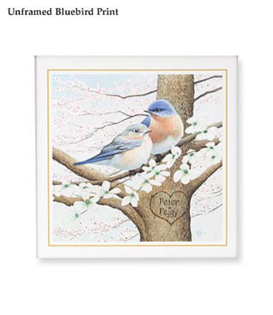 Plow & Hearth Home Accents Indoor Living Personalized Framed Bluebird Print