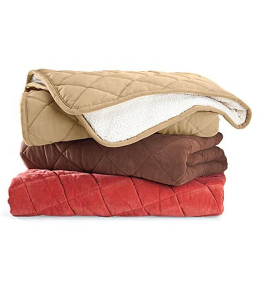 Plow & Hearth Home Accents Indoor Living Quilted Pet Bed With Bolster Back