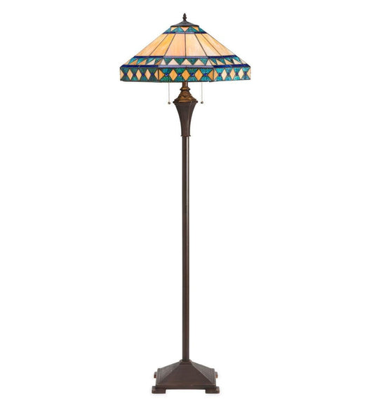 Plow & Hearth Home Office Indoor Living Camden Tiffany Floor Lamp