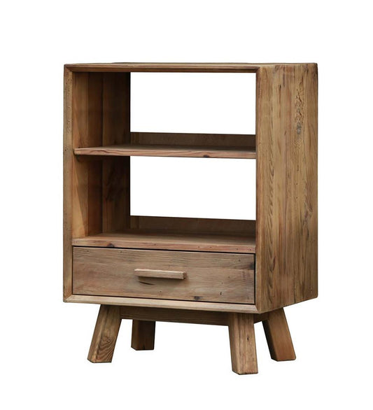 Plow & Hearth Home Office Indoor Living Rowan Ridge Reclaimed Pine Bookcase With Drawer