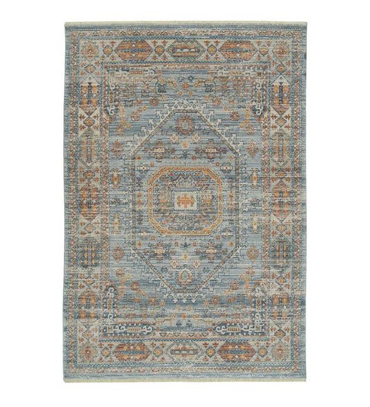 Plow & Hearth Home Office Indoor Living Strassburg Border Easy Care Polyester Rug