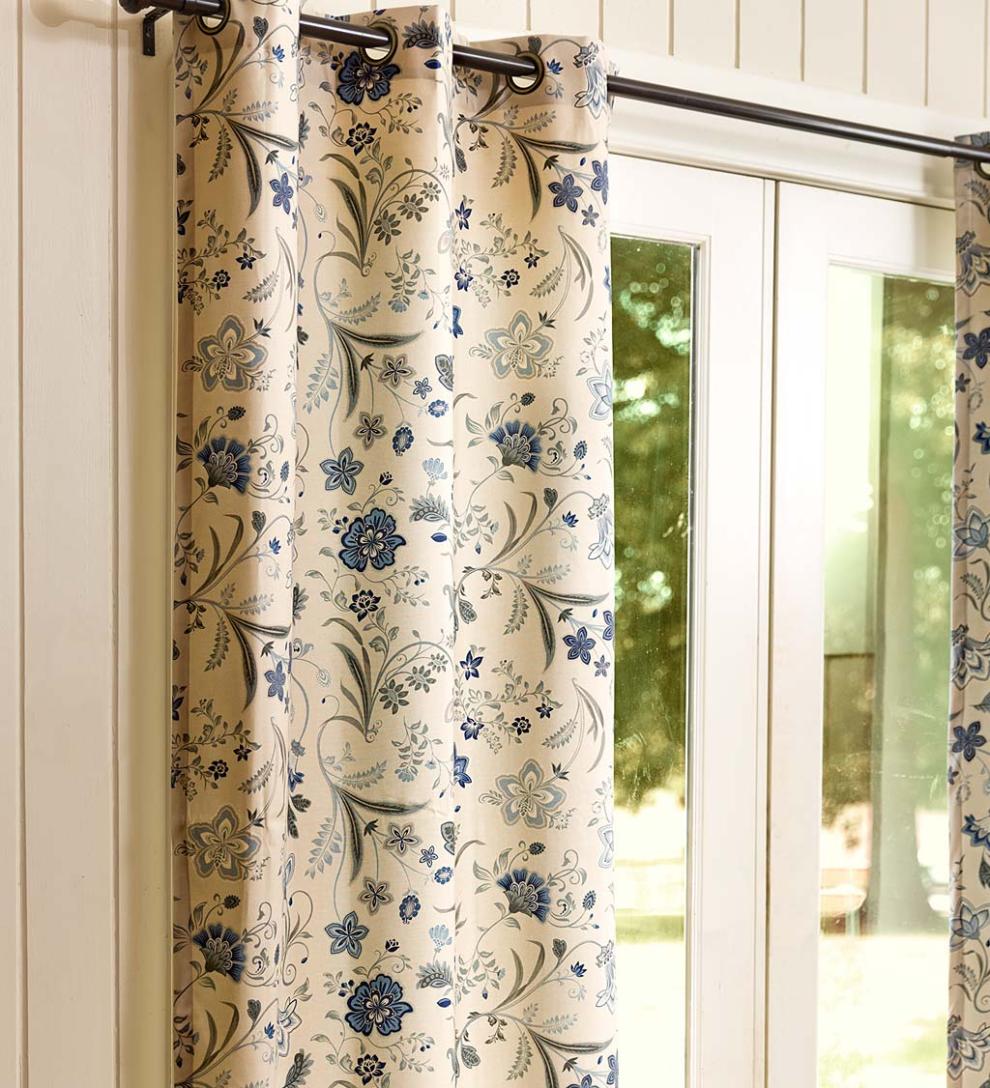 Plow & Hearth Insulated Curtains Indoor Living Jacobean Thermalogic Grommet-Top Curtains