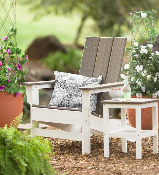 Plow & Hearth Outdoor Side Tables Outdoor Living May River Outdoor Seating 3-Piece Set - Coastal Gray/White
