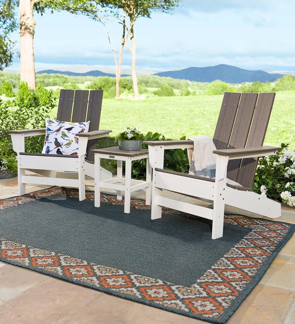 Plow & Hearth Outdoor Side Tables Outdoor Living May River Outdoor Side Table - Coastal Gray/White