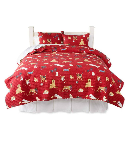 Plow & Hearth Quilts & Bedspreads Indoor Living Dog Park Cotton Quilt Sets