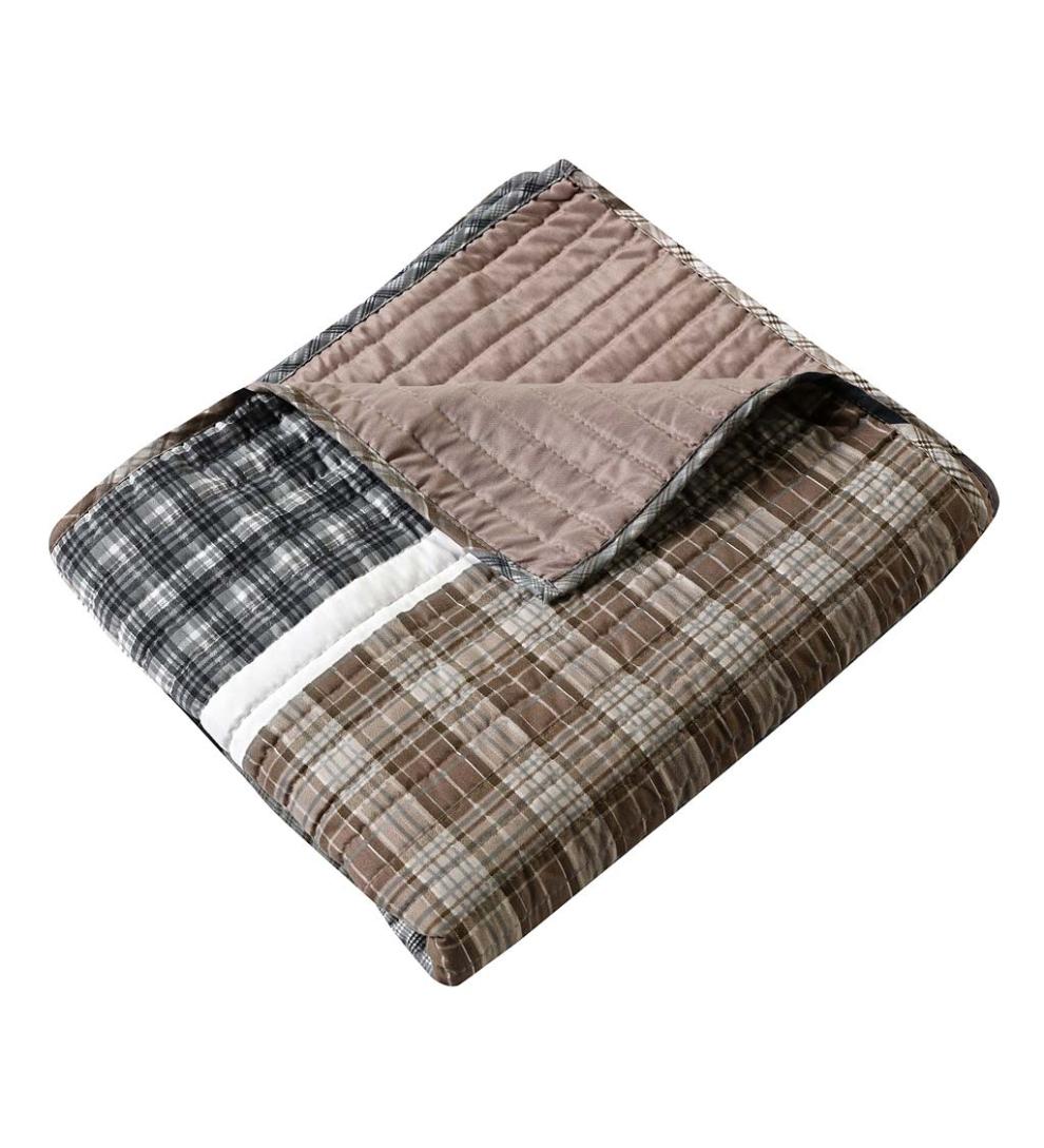 Plow & Hearth Quilts & Bedspreads Indoor Living Gold Rush Gray Quilt Set