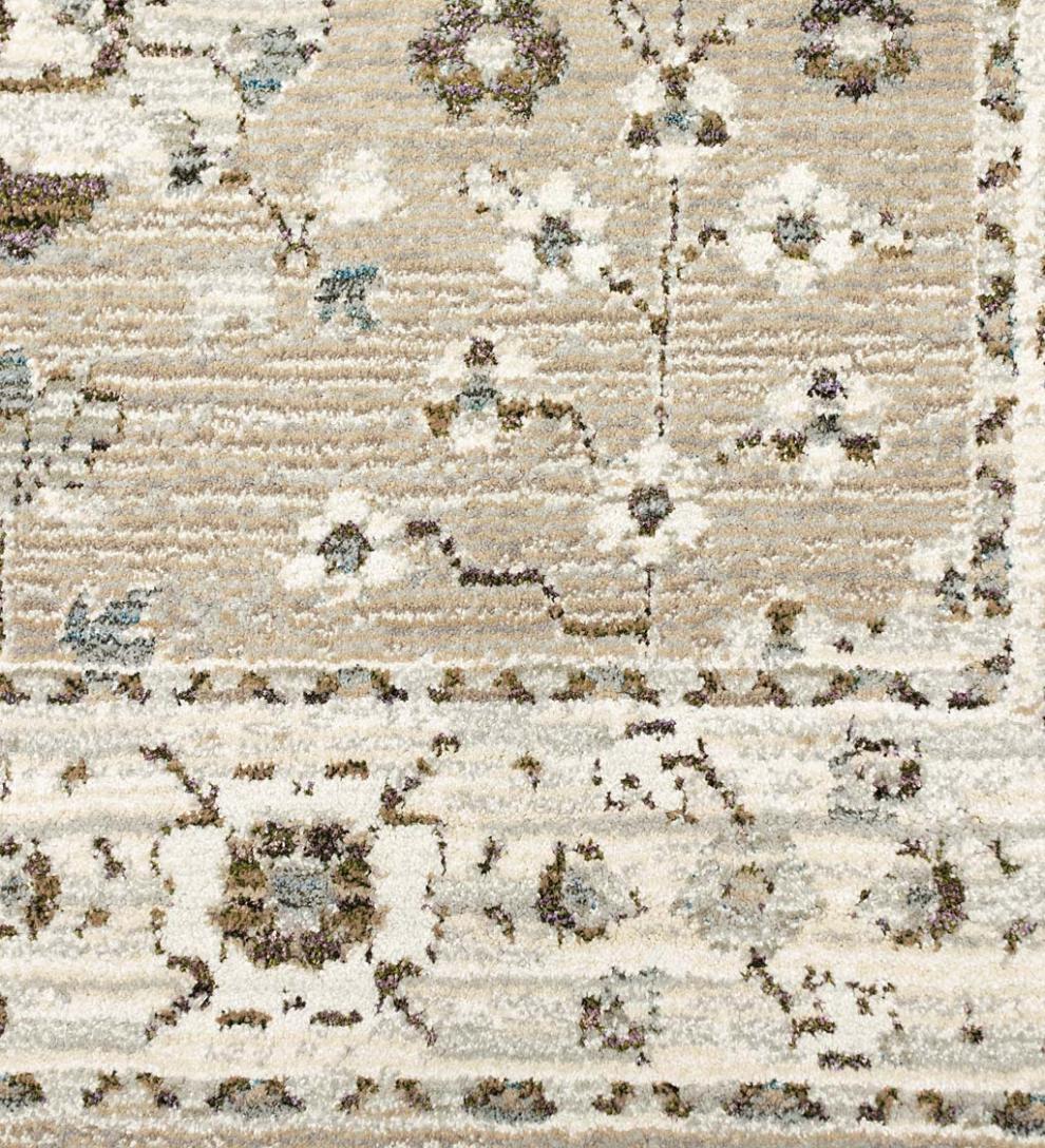 Plow & Hearth Synthetic Rugs Indoor Living Ashland Daybreak Synthetic Blend Indoor Border Rug