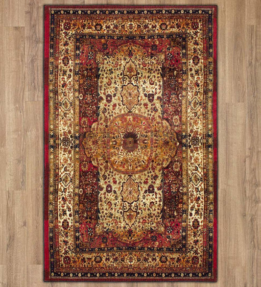 Plow & Hearth Synthetic Rugs Indoor Living Heirloom Shiraz Easy Care Smartstrand Rug