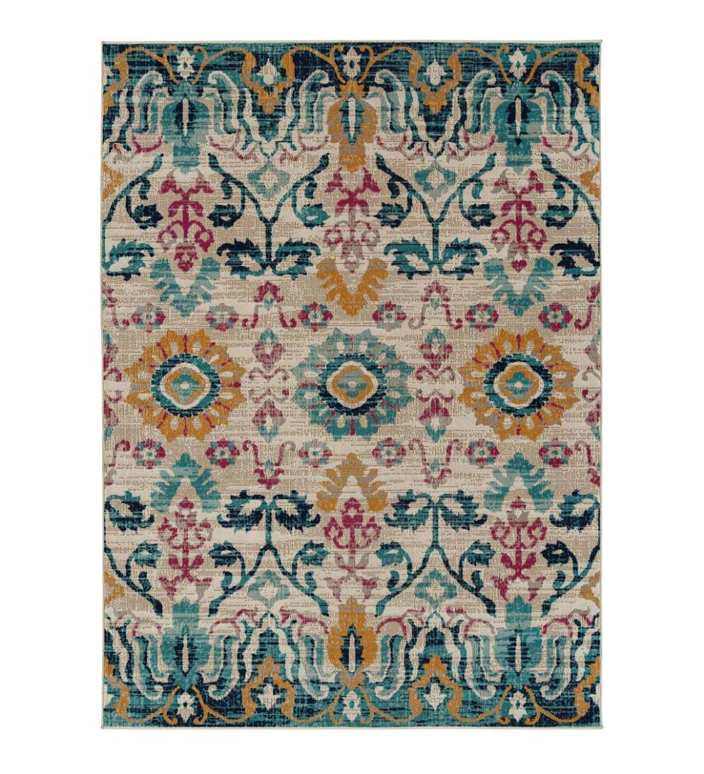 Plow & Hearth Synthetic Rugs Indoor Living Indoor/Outdoor Oakland Garden Polypropylene Rug