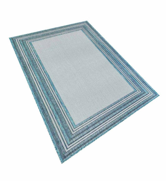 Plow & Hearth Synthetic Rugs Indoor Living Indoor/Outdoor Textured Polypropylene Border Rug