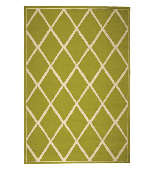 Plow & Hearth Synthetic Rugs Indoor Living Lattice Surry Indoor/Outdoor Polypropylene Area Rug