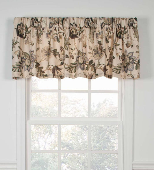 Plow & Hearth Valances Indoor Living Brissac Jacobean Floral Print Window Valances