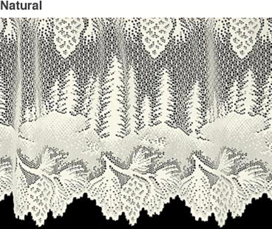 Plow & Hearth Valances Indoor Living Pinecone Lace Valance And Tiers