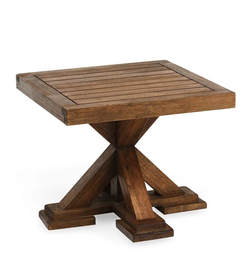 Plow & Hearth Wood Furniture Outdoor Living Claremont Seating Collection, Eucalyptus Wood Outdoor Furniture