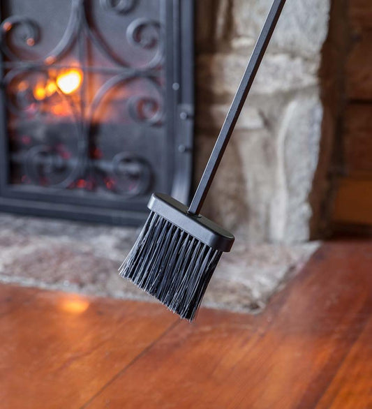 Plow & Hearth Wood Stove Accessories Fireplace & Hearth Compact Size Hand-Forged Fireplace Tool Set - Black