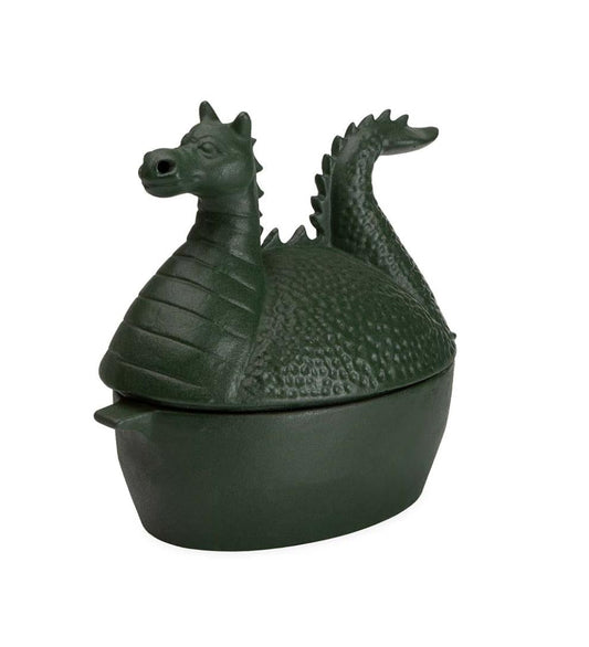 Plow & Hearth Wood Stove Accessories Fireplace & Hearth Green Dragon Cast Iron Wood Stove Steamer - Green