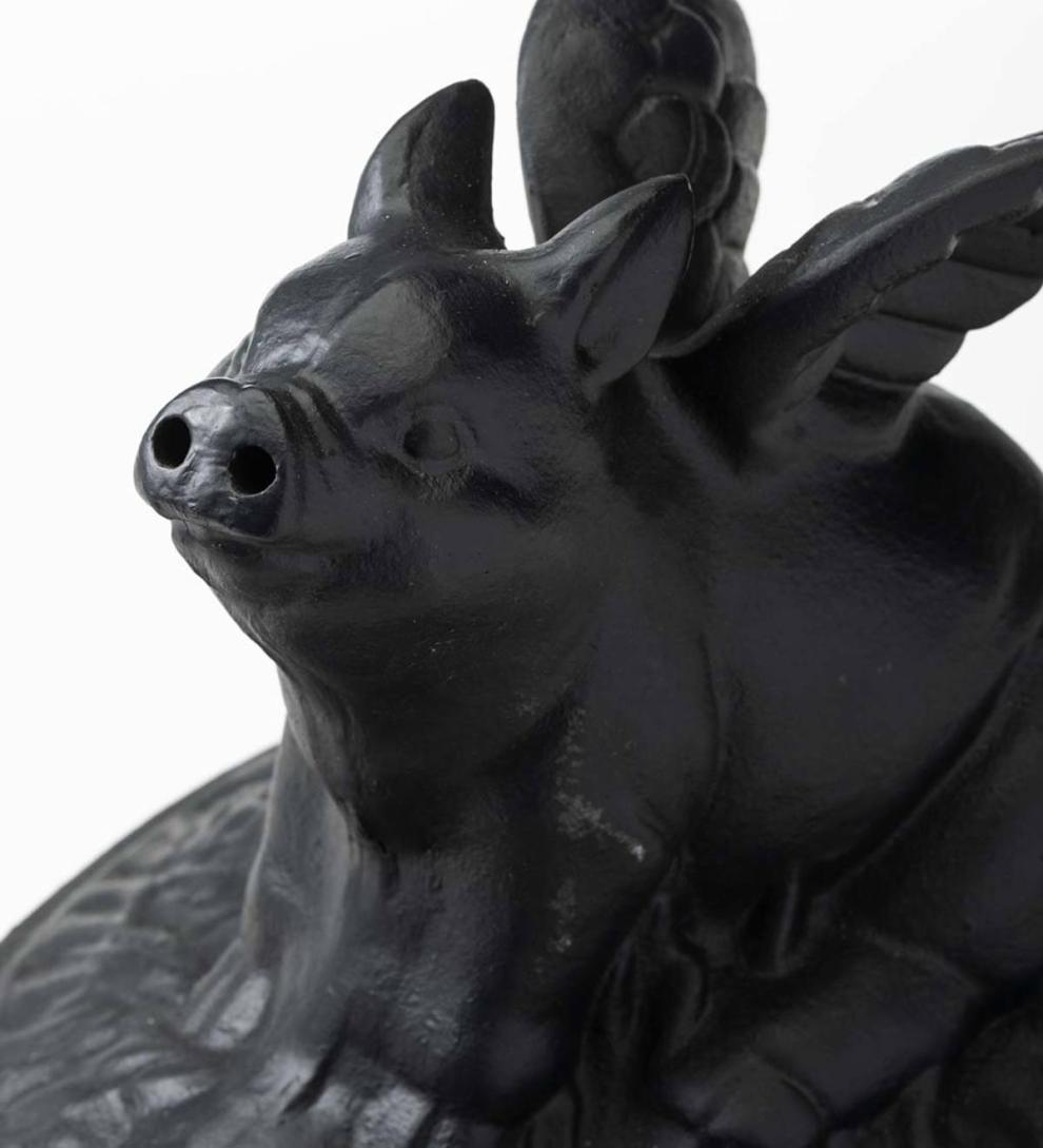 Plow & Hearth Woodstove Steamers Fireplace & Hearth Cast Iron Flying Pig Wood Stove Steamer