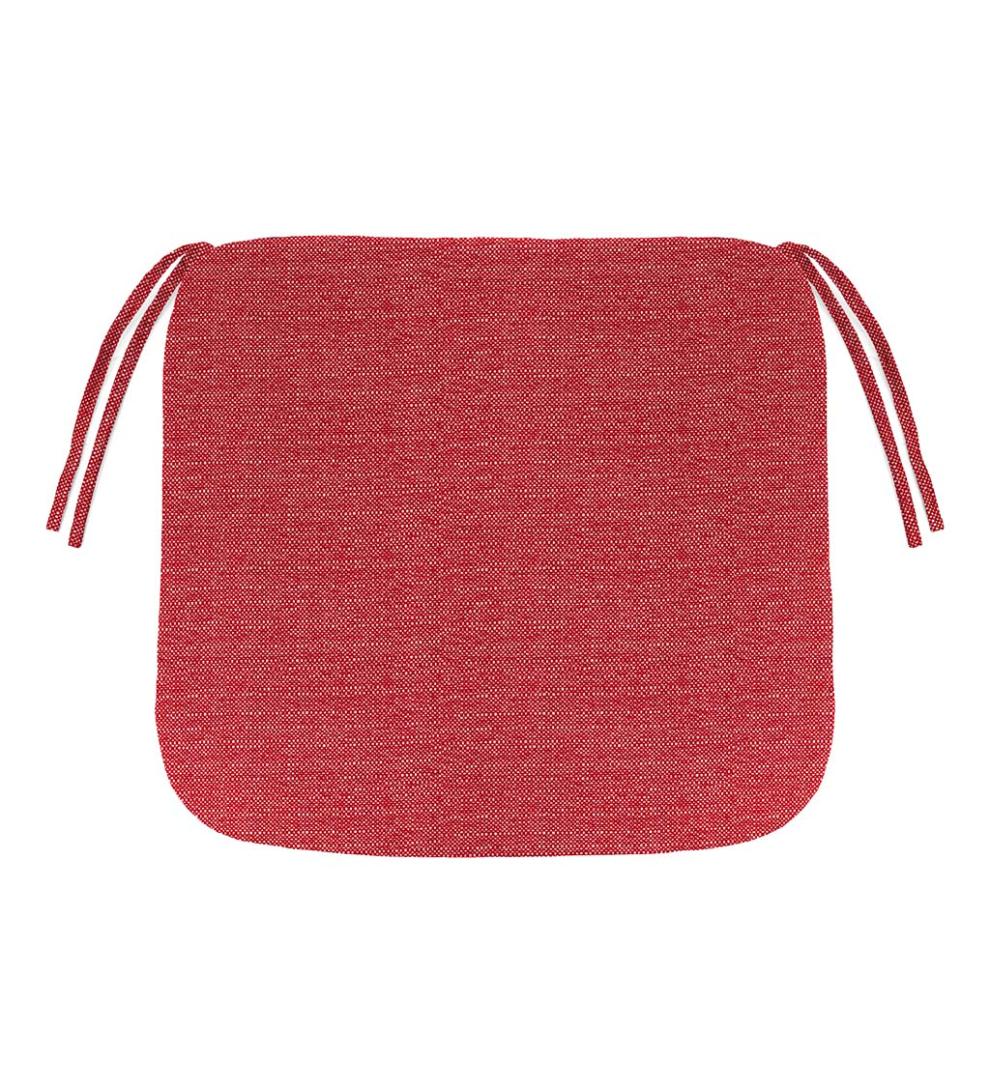 Plow & Hearth Outdoor Furniture Cushions Outdoor Living Sunbrella Chair Cushion With Ties, 19½"X 19"X 3" - Bandana