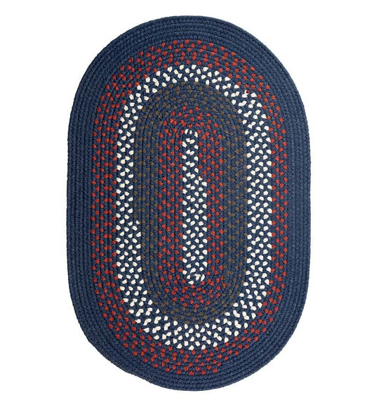 Plow & Hearth Stair Treads & Rug Pads Indoor Living Solid Color Country Classic Braided Polypropylene Stair Tread, 8" X 28" - Black