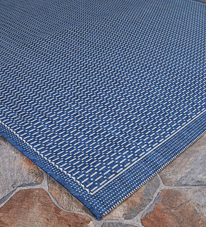 Plow & Hearth Synthetic Rugs Indoor Living Veranda Textured Indoor/Outdoor Polypropylene Rug, 2'3" X 11'9" Runner - Black