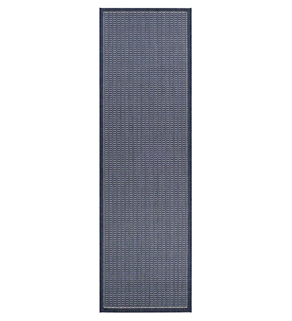 Plow & Hearth Synthetic Rugs Indoor Living Veranda Textured Indoor/Outdoor Polypropylene Rug, 2'3" X 11'9" Runner - Black