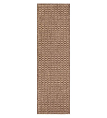 Plow & Hearth Synthetic Rugs Indoor Living Veranda Textured Indoor/Outdoor Polypropylene Rug, 2'3" X 11'9" Runner - Black
