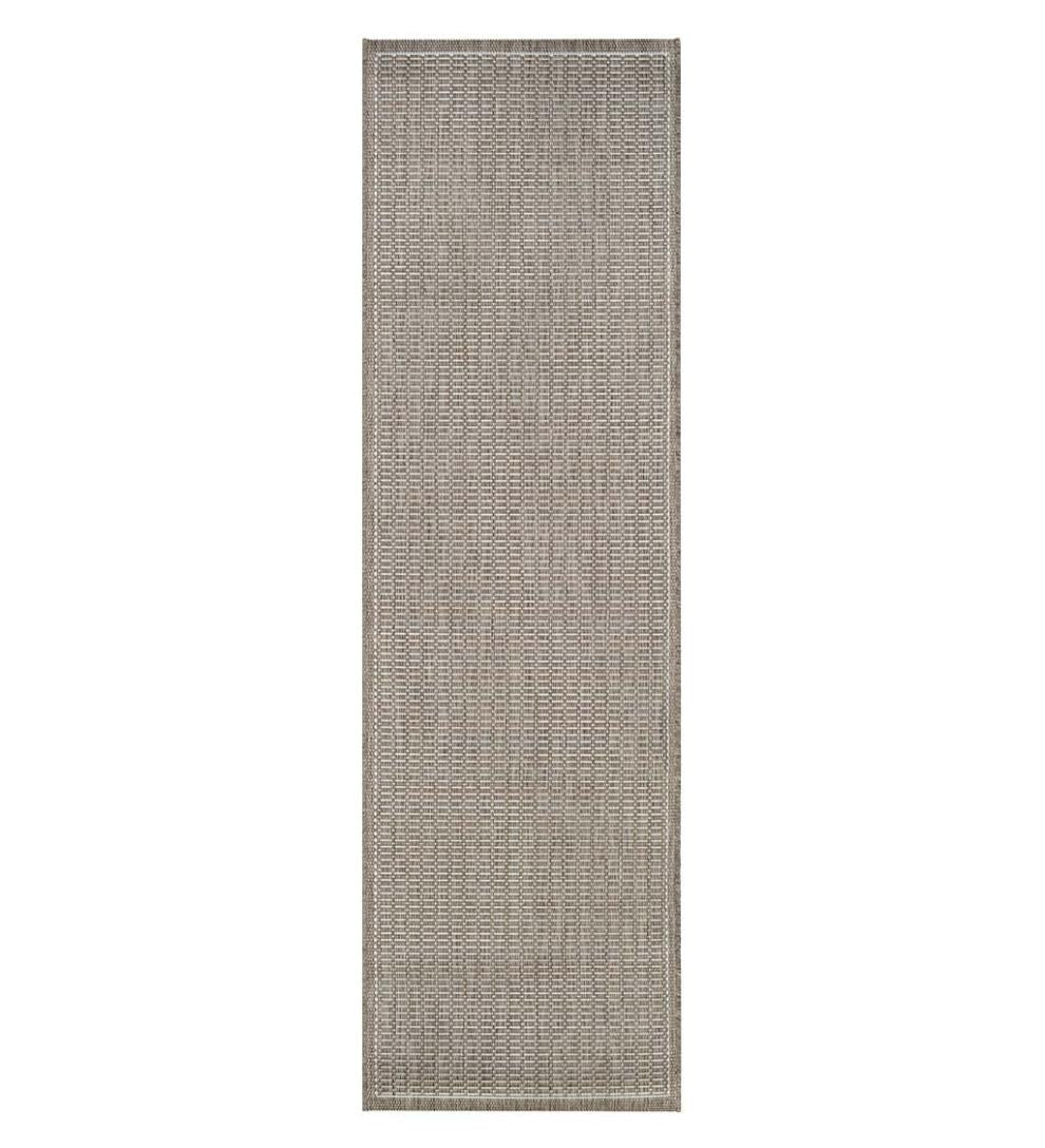 Plow & Hearth Synthetic Rugs Indoor Living Veranda Textured Indoor/Outdoor Polypropylene Rug, 2'3" X 11'9" Runner - Black