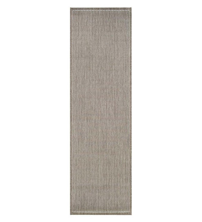 Plow & Hearth Synthetic Rugs Indoor Living Veranda Textured Indoor/Outdoor Polypropylene Rug, 2'3" X 11'9" Runner - Black