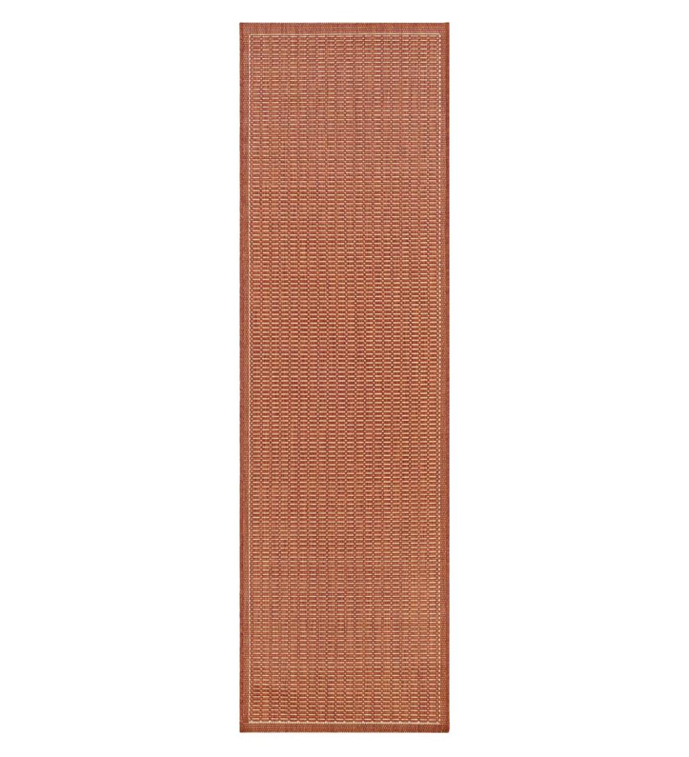 Plow & Hearth Synthetic Rugs Indoor Living Veranda Textured Indoor/Outdoor Polypropylene Rug, 2'3" X 11'9" Runner - Black