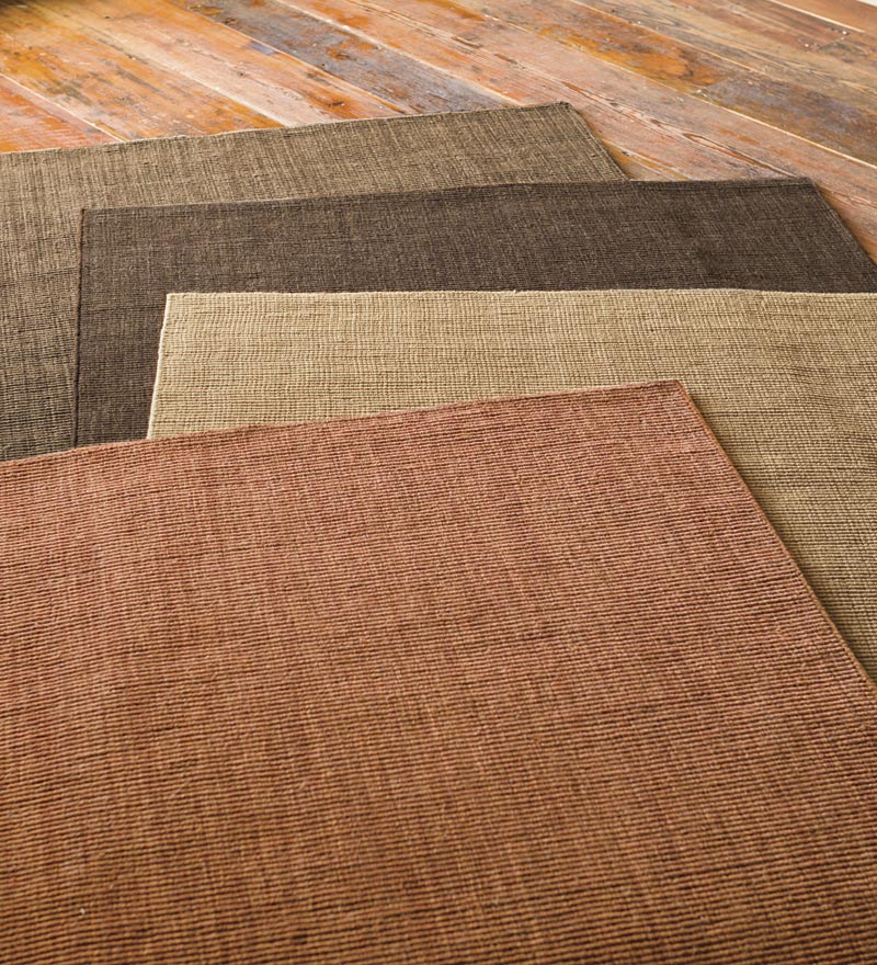 Plow & Hearth Hearth Rugs Fireplace & Hearth Wool Blend Dalton Rug, 3'6"X 5'6" - Ash