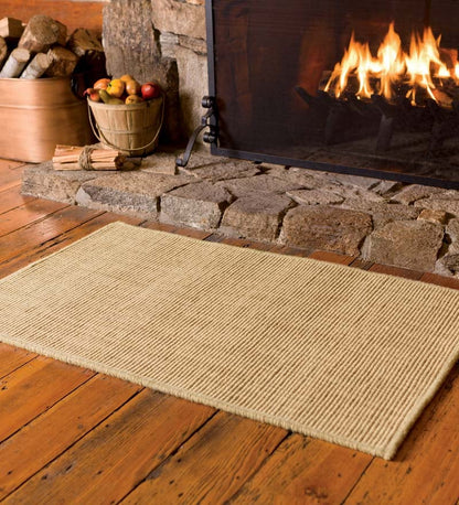 Plow & Hearth Hearth Rugs Fireplace & Hearth Wool Blend Dalton Rug, 3'6"X 5'6" - Ash