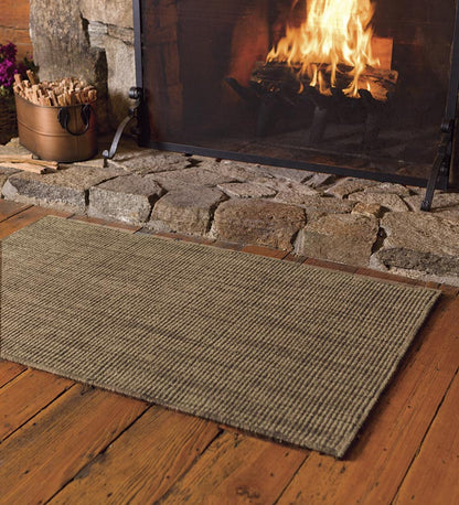 Plow & Hearth Hearth Rugs Fireplace & Hearth Wool Blend Dalton Rug, 3'6"X 5'6" - Ash