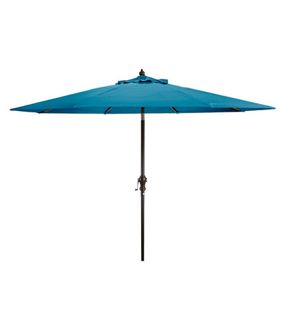 Plow & Hearth Shades & Umbrellas Outdoor Living Deluxe 9' Aluminum Umbrella With Sunbrella Canopy - Black