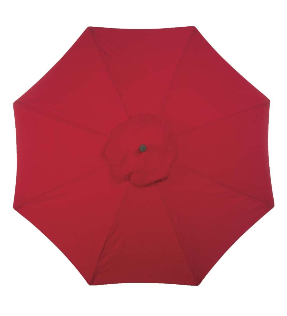 Plow & Hearth Shades & Umbrellas Outdoor Living Deluxe 9' Aluminum Umbrella With Sunbrella Canopy - Black
