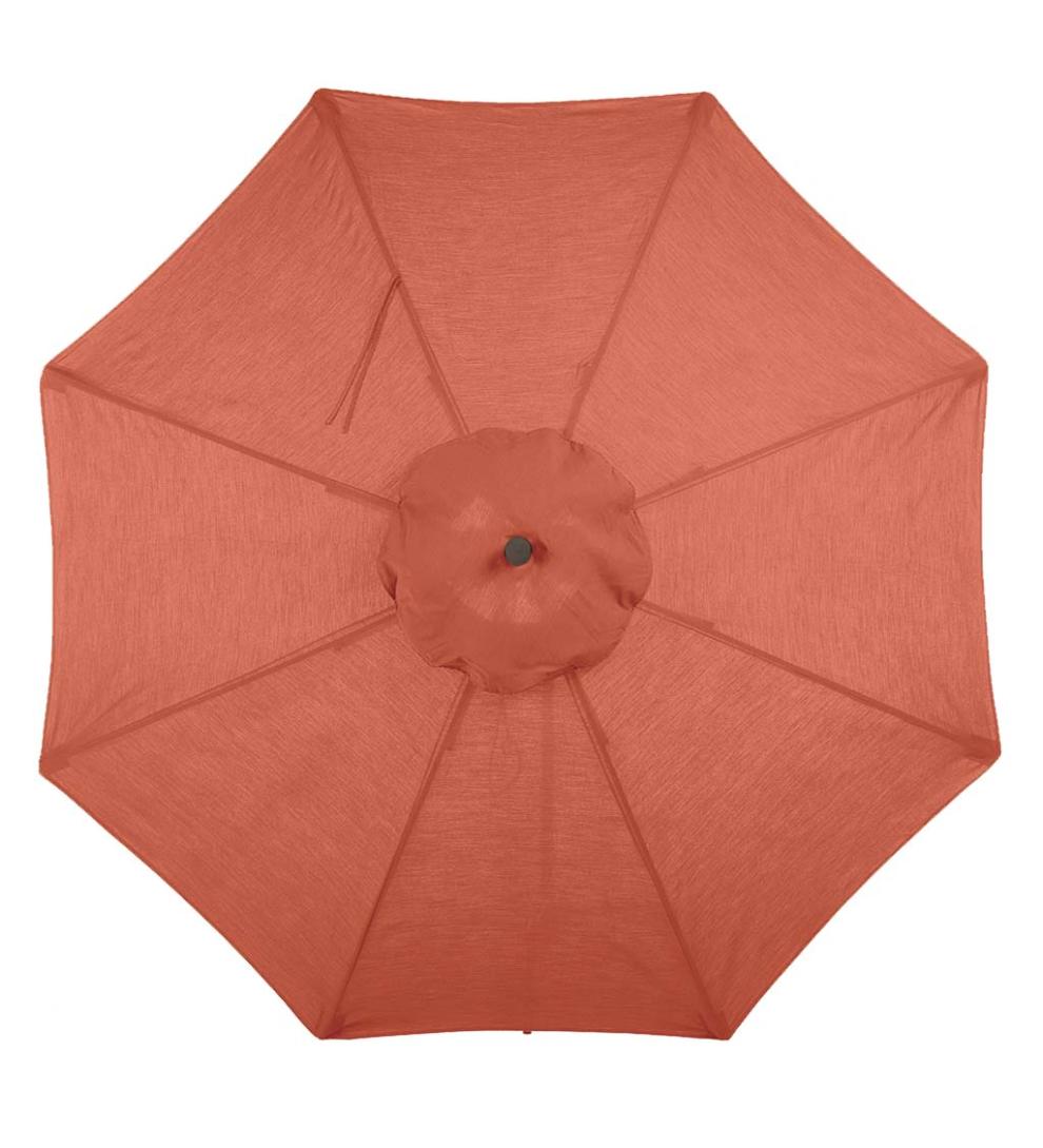 Plow & Hearth Shades & Umbrellas Outdoor Living Deluxe 9' Aluminum Umbrella With Sunbrella Canopy - Black
