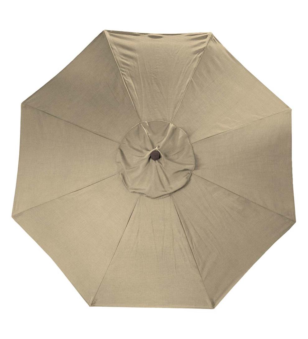 Plow & Hearth Shades & Umbrellas Outdoor Living Deluxe 9' Aluminum Umbrella With Sunbrella Canopy - Black
