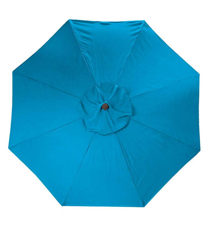 Plow & Hearth Shades & Umbrellas Outdoor Living Deluxe 9' Aluminum Umbrella With Sunbrella Canopy - Black