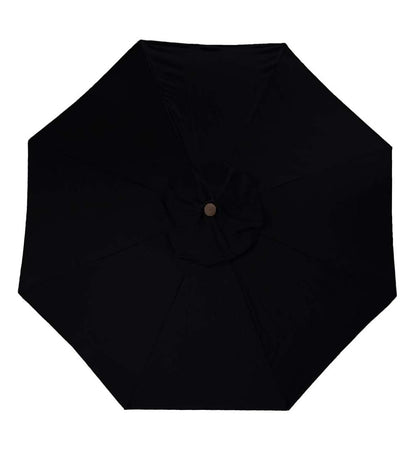 Plow & Hearth Shades & Umbrellas Outdoor Living Deluxe 9' Aluminum Umbrella With Sunbrella Canopy - Black