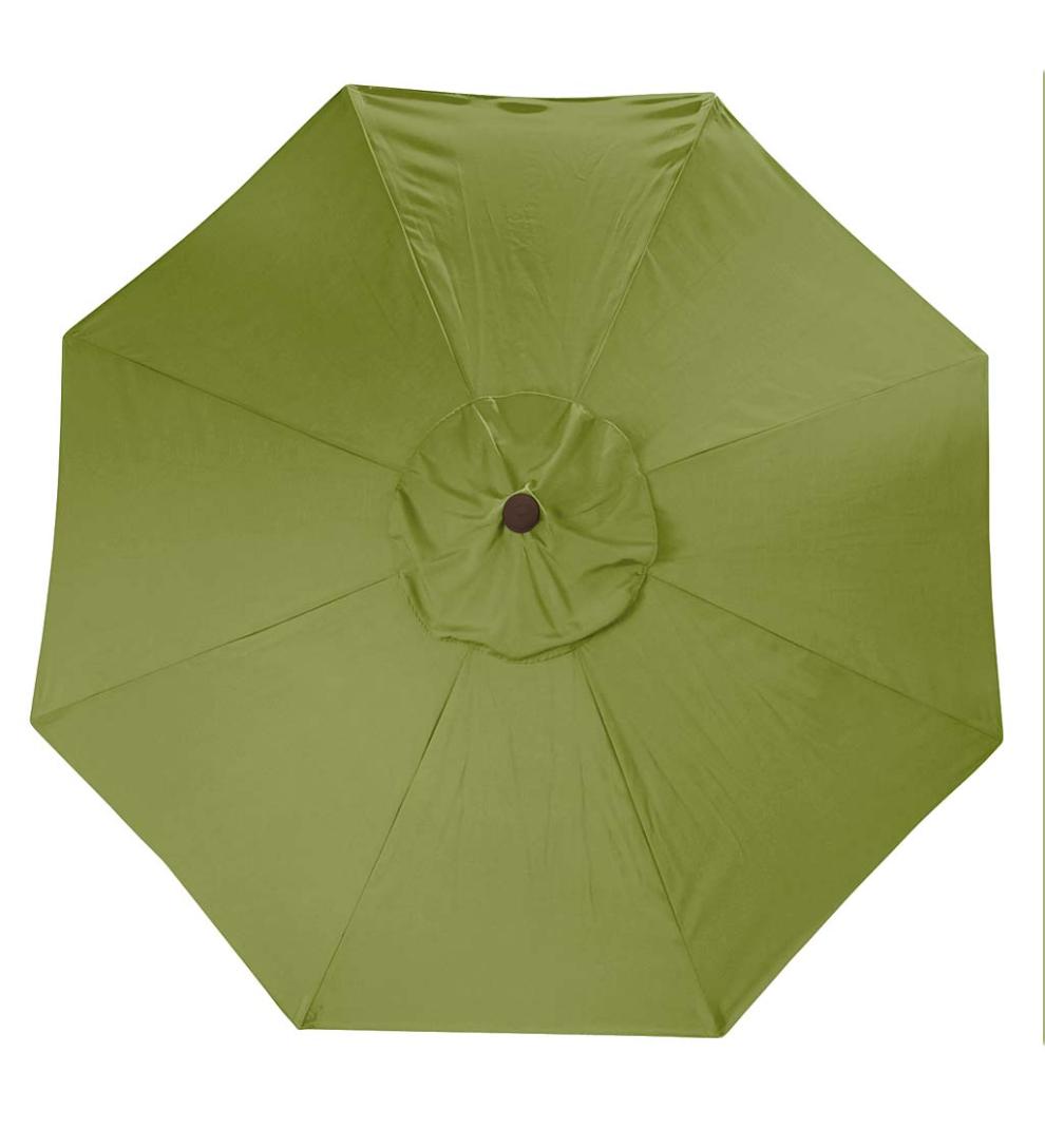 Plow & Hearth Shades & Umbrellas Outdoor Living Deluxe 9' Aluminum Umbrella With Sunbrella Canopy - Black