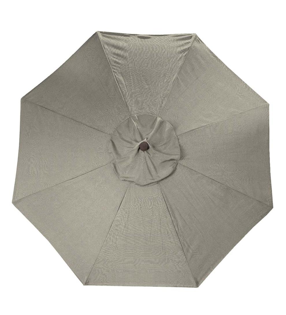 Plow & Hearth Shades & Umbrellas Outdoor Living Deluxe 9' Aluminum Umbrella With Sunbrella Canopy - Black