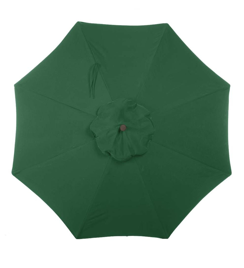 Plow & Hearth Shades & Umbrellas Outdoor Living Deluxe 9' Aluminum Umbrella With Sunbrella Canopy - Black