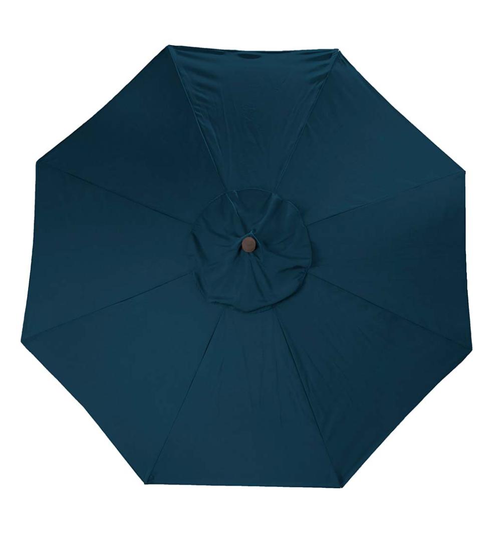 Plow & Hearth Shades & Umbrellas Outdoor Living Deluxe 9' Aluminum Umbrella With Sunbrella Canopy - Black