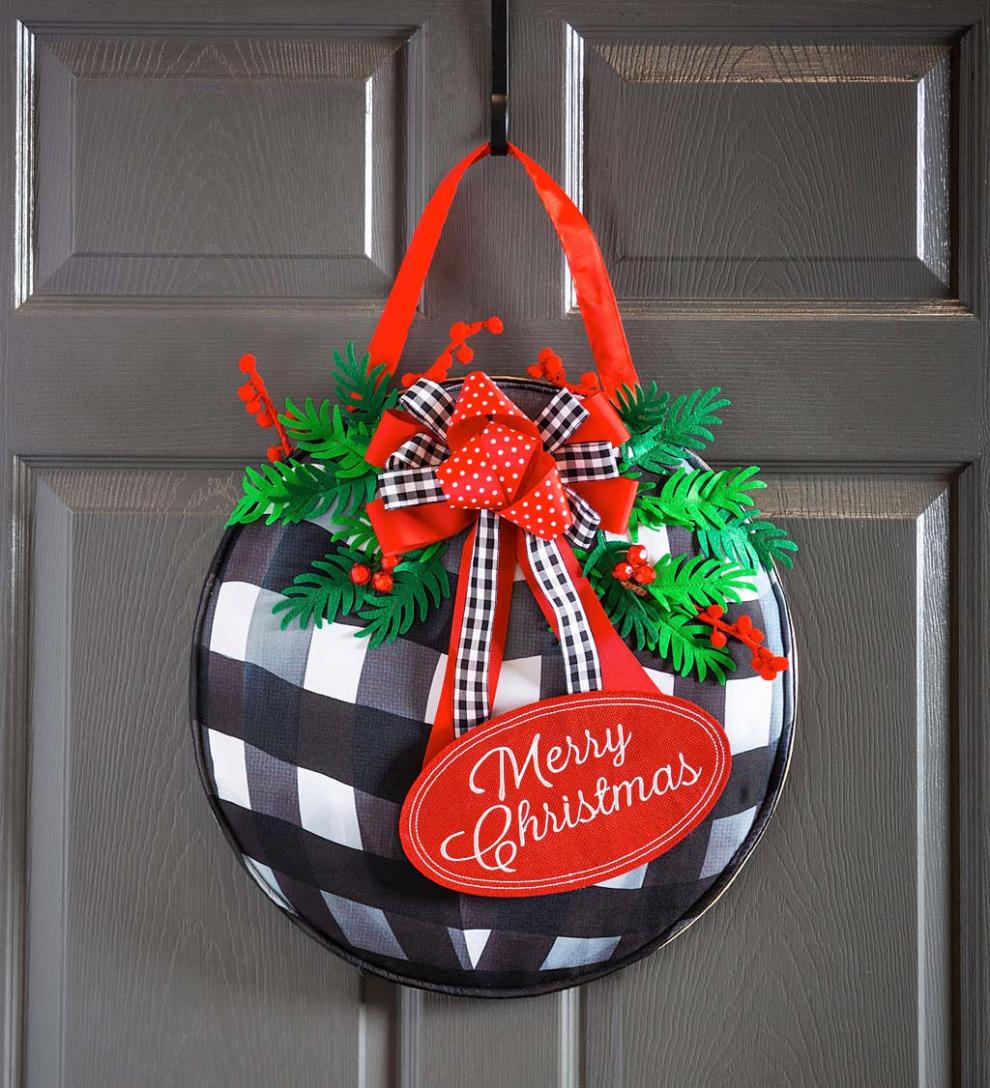 Plow & Hearth Home Accents Indoor Living Buffalo Check Ornament Door DÉCor