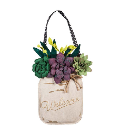Plow & Hearth Home Accents Indoor Living Succulents Mason Jar Door DÉCor