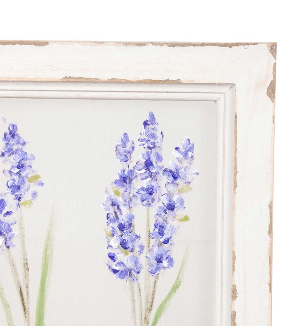 Plow & Hearth Home Accents Indoor Living Hand-Painted Lilacs Screen Wood Frame Wall DÉCor