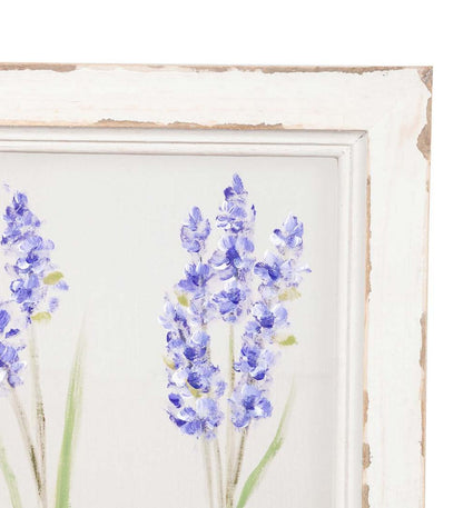 Plow & Hearth Home Accents Indoor Living Hand-Painted Lilacs Screen Wood Frame Wall DÉCor