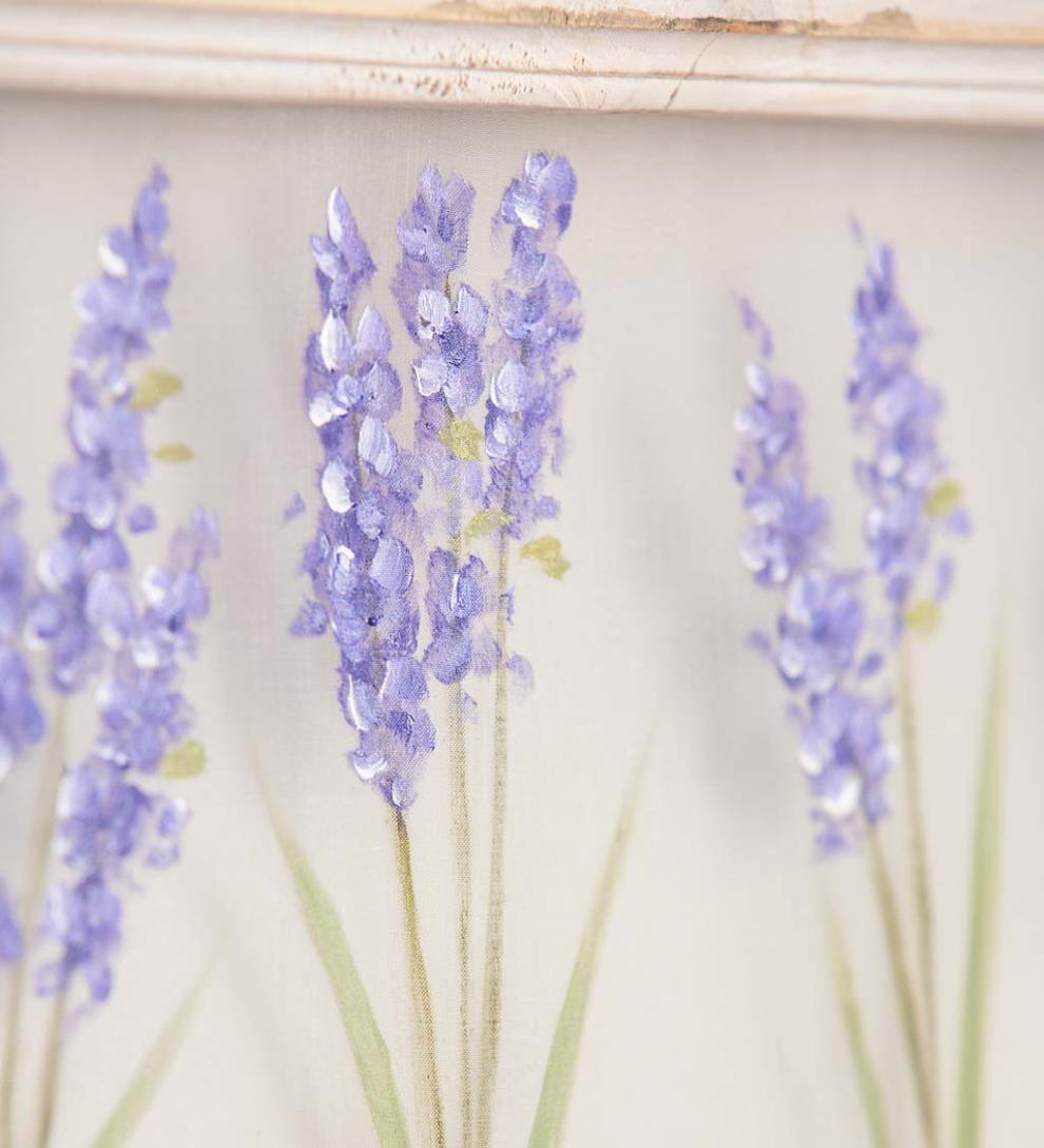 Plow & Hearth Home Accents Indoor Living Hand-Painted Lilacs Screen Wood Frame Wall DÉCor