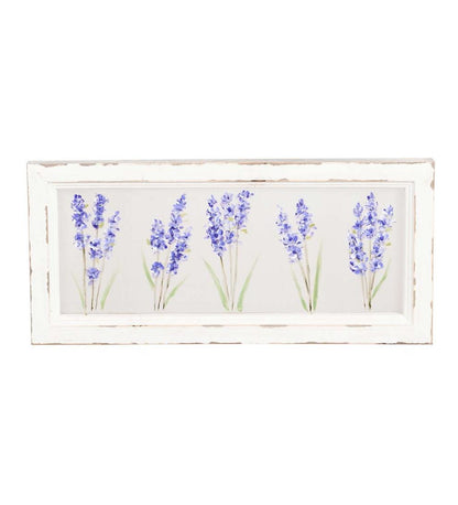 Plow & Hearth Home Accents Indoor Living Hand-Painted Lilacs Screen Wood Frame Wall DÉCor
